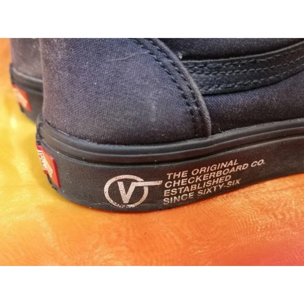 Men's RARE VANS with Print Old Skool Navy Blue Canvas Sneakers Size 12